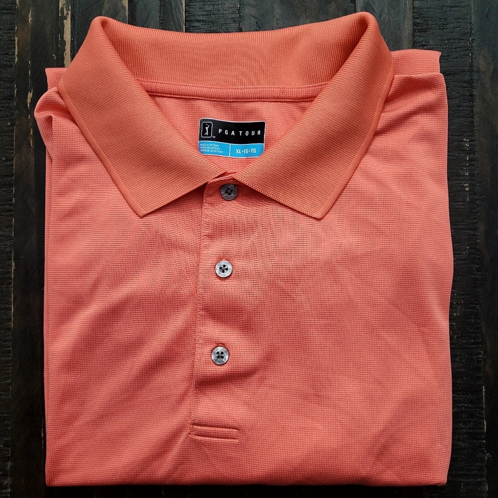 PGA Tour Performance Polo Shirt Mens Size XL Short Sleeve Golf Athletic
